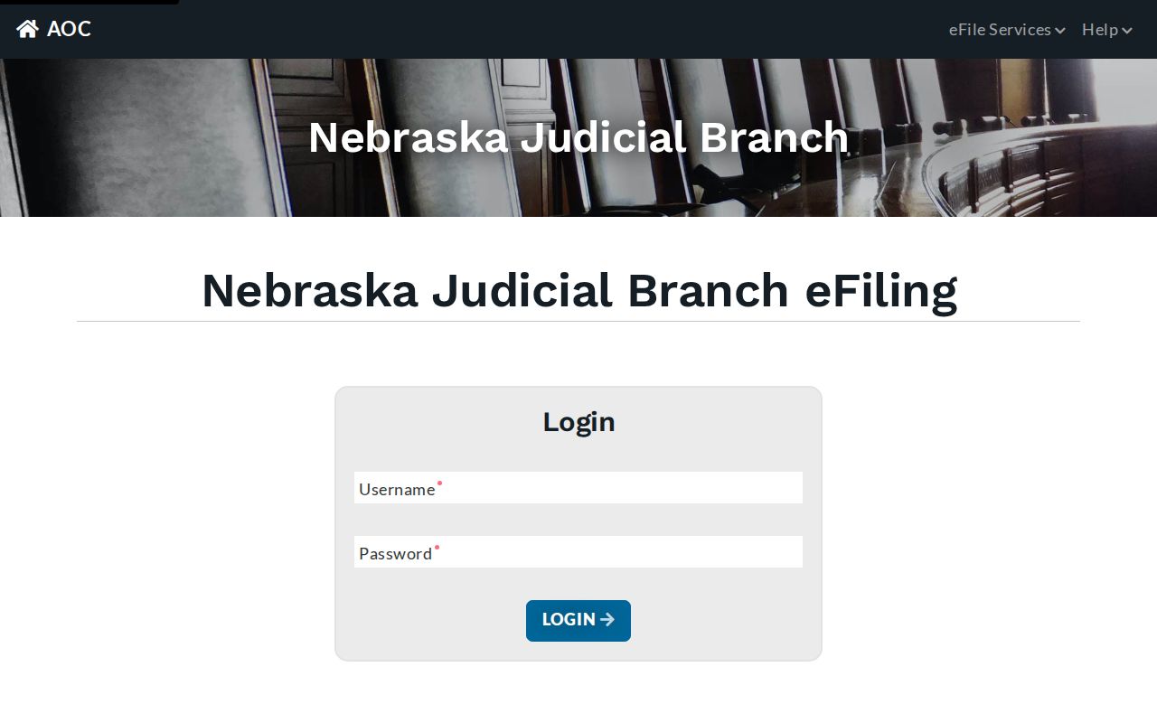 Antelope County court schedule Nebraska eFiling authorized login