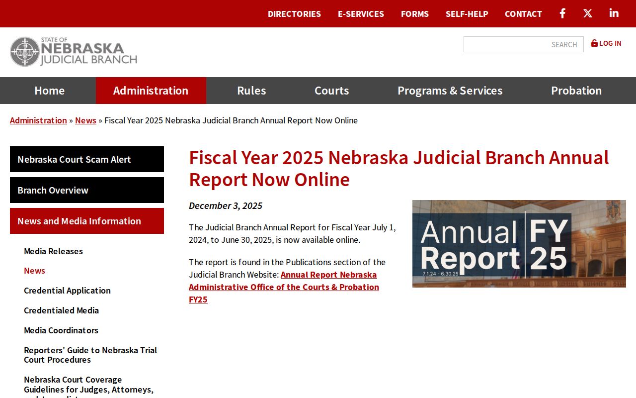 Tilden court records Nebraska Judicial Branch annual report source